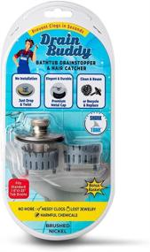 img 4 attached to 🛁 Prevent Tub Clogs with Drain Buddy Deluxe 1.5” Wide Bathtub Drain Stopper and Hair Catcher