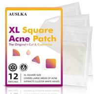 😊 auslka acne pimple patches xl size(12 patches), blemish spot dots for face & body, zit patch dots for larger breakouts on face or body - effective and reliable solution logo