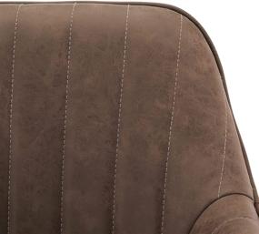 img 2 attached to 🪑 CangLong Винтажное кресло с подлокотниками на металлических ножках - кресло из искусственной кожи PU - Классические кресла для гостиной или столовой комнаты, комплект из 1 шт. (коричневое)