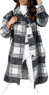 geously womens flannel shacket with pockets: trendy women's clothing in coats, jackets & vests logo