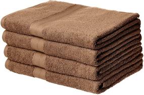 img 4 attached to AmazonBasics Fade Resistant Cotton Bath Towel Bath