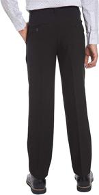 img 2 attached to Calvin Klein Boys' Flat-Front Bi-Stretch Dress Pant, Straight Leg Fit, Hemmed Bottom, with Belt Loops and Functional Front Pockets