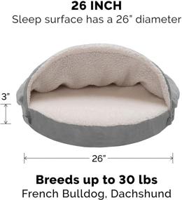 img 3 attached to 🐾 Furhaven Cozy Pet Beds - Snuggery Hooded Burrowing Cave Tent, Deep Dish Cushion Donut Dog Bed with Attached Blanket, and More - Ideal for Small, Medium, and Large Dogs and Cats