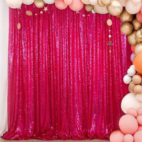 img 4 attached to 📸 Sparkly Fuchsia Sequin Photo Backdrop – 4FTx6FT | Perfect for Photo Booths, Photography, DIY Photobooths, Weddings, Grad Parties, Birthdays | Sparkle Backdrop
