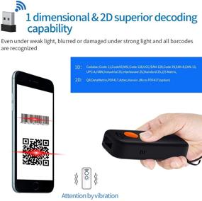 img 3 attached to 📱 Bluetooth беспроводной сканер штрих-кода - портативный QR-сканер Symcode для Windows, Android, iOS и Mac - возможность считывать коды на экране