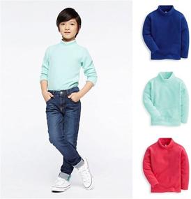 img 3 attached to Mud Kingdom Fleece Turtleneck Shirts Girls' Clothing and Tops, Tees & Blouses