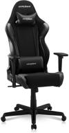 optimized for seo: dxracer oh/raa106 racing series ergonomic computer gaming home office leather desk chair with adjustable lumbar support, swivel base, wheels, and headrest – standard size, black logo