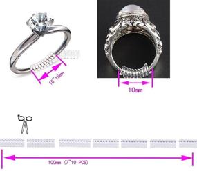 img 2 attached to 💍 Invisible Ring Size Adjuster Set - Ring Guards, Ring Sizers, 6 Sizes to Fit Most Loose Rings. [12pcs]