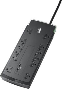 img 4 attached to 💡 APC P12U2 Surge Protector Power Strip with USB Ports - 4320 Joule 12 Outlet Surge Protector