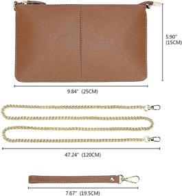 img 1 attached to YALUXE Women's Leather Wristlet Shoulder Handbags and Wallets