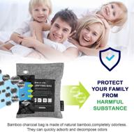 🎋 200g bamboo charcoal air purifying bags (4 packs) - natural odor eliminator for home, closet, shoe, basement, and pet areas - powerful activated charcoal odor absorber logo