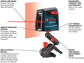 img 3 attached to BOSCH GLL30 30ft Cross-Line Laser Level with 360 Degree Flexible Mounting Device and Carrying Pouch - Self-Leveling for Optimal Precision
