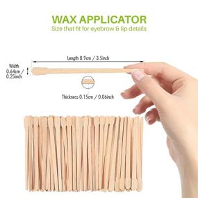 img 3 attached to 🪒 Mibly Wooden Wax Sticks - Eyebrow, Lip, Nose Small Waxing Applicator Sticks for Hair Removal and Silky Skin - Ideal for Spa and Home Use (Pack of 200)