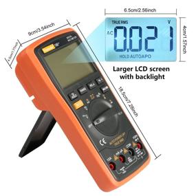 img 1 attached to TRMS 6000 Auto Ranging Digital Multimeter: Battery Powered, Alligator Clips, AC/DC Voltage, Amp/Ohm/Volt Multi Tester