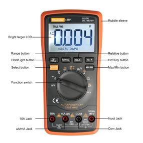 img 3 attached to TRMS 6000 Auto Ranging Digital Multimeter: Battery Powered, Alligator Clips, AC/DC Voltage, Amp/Ohm/Volt Multi Tester