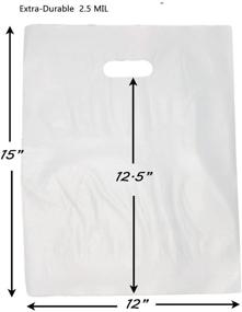 img 1 attached to 🛍️ Best Choice 100 Extra Durable 2.5mil 12x15 Clear Merchandise Bags with Die Cut Handle - Semi-Glossy Finish, Anti-Stretch - Ideal for Retail Store Plastic Bags, Party Favors, Handouts, and More