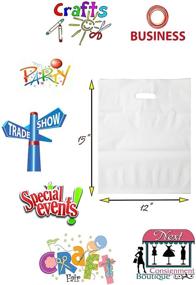 img 2 attached to 🛍️ Best Choice 100 Extra Durable 2.5mil 12x15 Clear Merchandise Bags with Die Cut Handle - Semi-Glossy Finish, Anti-Stretch - Ideal for Retail Store Plastic Bags, Party Favors, Handouts, and More