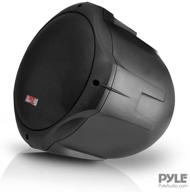 🔊 ip44 waterproof dual marine speakers - 6.5 inch, 2 way outdoor audio stereo sound system with 200 watt power, poly mica cone, and butyl rubber surround - 1 pair - plmrb85 (black) logo