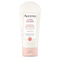 aveeno ultra-calming gel facial cleanser with feverfew & oat, hypoallergenic, fragrance-free, non-comedogenic, unscented, 5oz (1 pack) logo