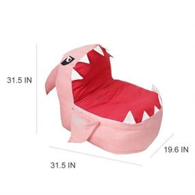 img 3 attached to 🦈 Kids' Home Store: Shark Stuffed Animal Storage Chair for Optimal Organization