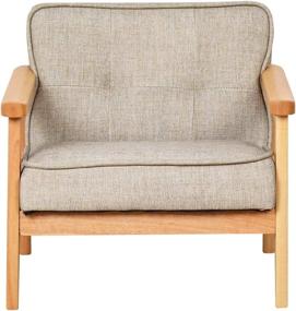 img 3 attached to 🪑 Kids' Home Store Chair with Upholstered Armrest and Structured Fabric