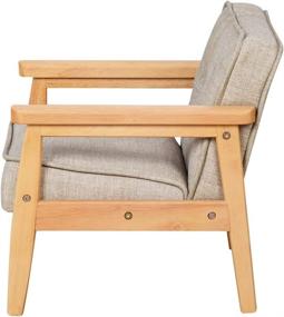 img 1 attached to 🪑 Kids' Home Store Chair with Upholstered Armrest and Structured Fabric