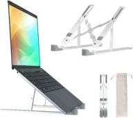 🖥️ silver starroad laptop stand: foldable & portable, with heat dissipation & ventilation, adjustable height angle, compatible with 10-15.6 inch laptops logo