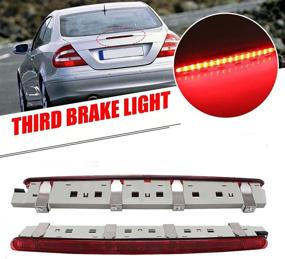 img 1 attached to Red LED Rear Third Brake Light for Mercedes-Benz C-Class W203 (2000-2007) P/N: 2038201456, 2038200156