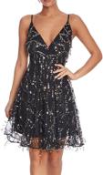 👗 glamorous 1920s inspired houstil women's v neck sequin glitter fringed flapper party dress logo