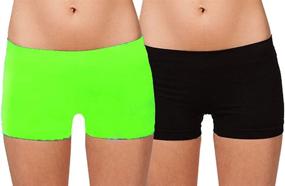 img 1 attached to Seamless Boy Shorts Slipshort Dance Short for Women, One Size - Perfect Length