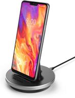 💡 convenient and fast charging desktop dock for lg smartphones - encased type c charger stand with 5ft power cable (v60,v50 thinq, velvet g7/g8/stylo 5/6, ac adapter sold separately) logo