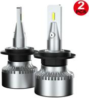 💡 juning h7 led headlight bulbs: powerful 100w, 12000lm, 6000k cool white - high/low beam & fog light conversion kit logo