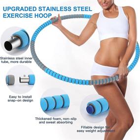 img 3 attached to 🏋️ Achieve Weight Loss & Fitness Goals with Uarzt Adjustable Weighted Exercise Hoop