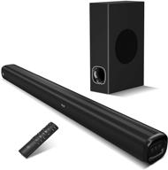 🔊 premium soundbar with subwoofer - 2.1ch 3d surround sound, 4k & hd tv compatibility, hdmi(arc)/optical/aux/usb/bluetooth5.0 - model: p28, 160w logo