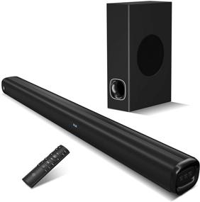 img 4 attached to 🔊 Premium Soundbar with Subwoofer - 2.1CH 3D Surround Sound, 4K & HD TV Compatibility, HDMI(arc)/Optical/Aux/USB/Bluetooth5.0 - Model: P28, 160W