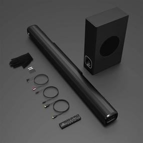 img 2 attached to 🔊 Premium Soundbar with Subwoofer - 2.1CH 3D Surround Sound, 4K & HD TV Compatibility, HDMI(arc)/Optical/Aux/USB/Bluetooth5.0 - Model: P28, 160W