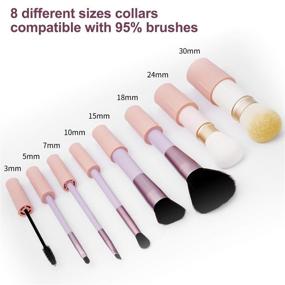 img 2 attached to 💄 Electric Makeup Brush Cleaner and Dryer with 8 Rubber Collars, Rapidly Clean and Dry in Seconds, Ink Shaker, Eyelash Adhesives Mixer