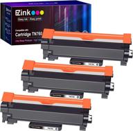 🖨️ e-z ink (tm) tn760 tn730 compatible toner cartridge replacement for brother hl-l2350dw dcp-l2550dw (black, 3 pack): high-performance printing solutions for hll2395dw hll2390dw hl-l2370dw mfc-l2750dw mfc-l2710dw logo