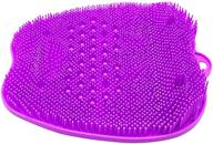 🦶 sinloon feet brush cleaner foot massager exfoliating shower mat with non-slip suction cups and soft bristles for improved foot circulation - purple, small size logo