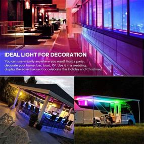 img 1 attached to 🔮 Suyoo 16.4ft LED Strip Light Kit - 240LED Color Changing RF Remote Controlled 5050 RGB Rope Lights with 44 Key Controller - Includes 12V3A Power Supply