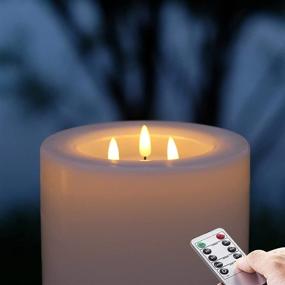 img 4 attached to Flameless Rainproof Waterproof Flickering CANDLES 3 C