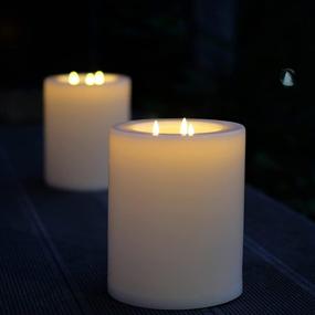 img 2 attached to Flameless Rainproof Waterproof Flickering CANDLES 3 C