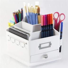 img 1 attached to 🗄️ Desktop Storage Carousel by Ashland, Perfect for Easy Rotation and Organization