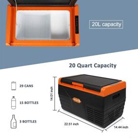 img 3 attached to Antarc Portable Refrigerator，12V Refrigerator（ 4℉ 68℉） Outdoor，Camping，Picnic，Travel（20L