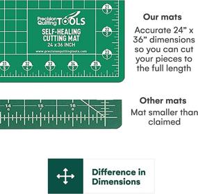 img 1 attached to Профессиональный Самовосстанавливающийся Ротационный Режущий Мат - Точные Полотнные Инструменты для Шитья, Пэчворка, Порезки Ткани и Рукоделия (24" x 36") - Прочный Двусторонний Материал для Скрапбукинга текстиля