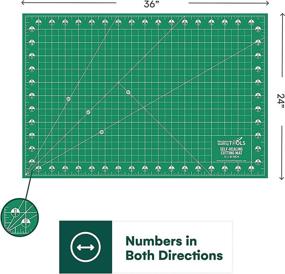 img 2 attached to Профессиональный Самовосстанавливающийся Ротационный Режущий Мат - Точные Полотнные Инструменты для Шитья, Пэчворка, Порезки Ткани и Рукоделия (24" x 36") - Прочный Двусторонний Материал для Скрапбукинга текстиля
