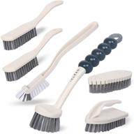 🧹 6-piece clean brush set for kitchen and bathroom household use - ideal for cleaning dishes, tiles, corners, and floors logo