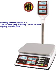 img 3 attached to VisionTechShop TVP-12P Price Computing Scale with Pole Display, Switchable in Lb/Oz/Kg, 12lb Capacity, 0.002lb Readability, NTEP Legal for Trade - Best SEO-friendly Product Name