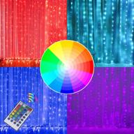 enhance your décor with daylightir fairy window curtain lights – usb remote control, 16 color changing string lights for bedroom, valentine's day, christmas, weddings, birthday, party & halloween logo