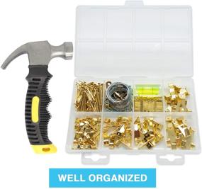 img 3 attached to 🖼️ Complete Picture Hanging Kit - 241 Pieces of Assorted Hardware, Hooks, Nails, and Accessories for Heavy Duty Photo Frame Hanging, Includes Stubby Claw Hammer